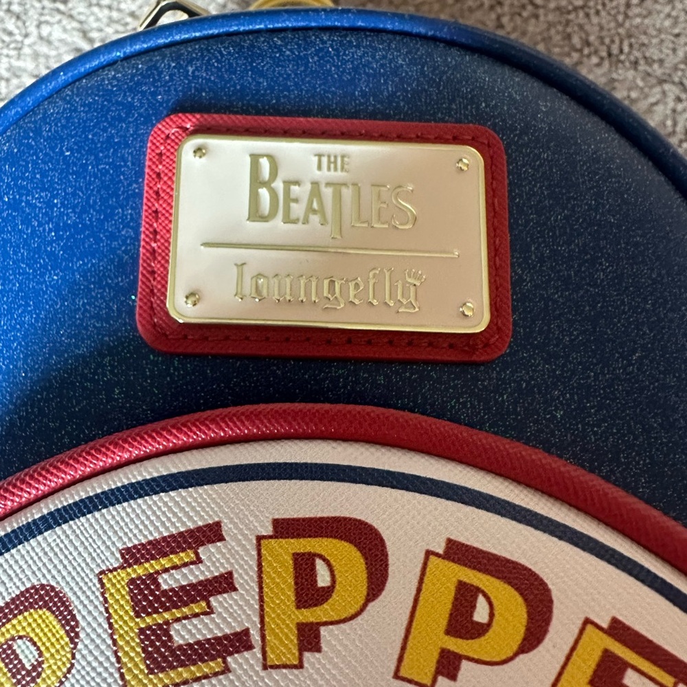 LOUNGEFLY Beatles Lonely Hearts Club Backpack NWT - Picture 3 of 7